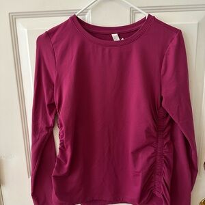 Zella by Nordstrom Long Sleeve Ruched Top